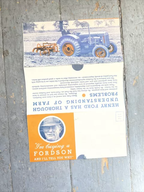 1920s Fordson Tractor Brochure Advertising Mailer Agricultural Farm Implement