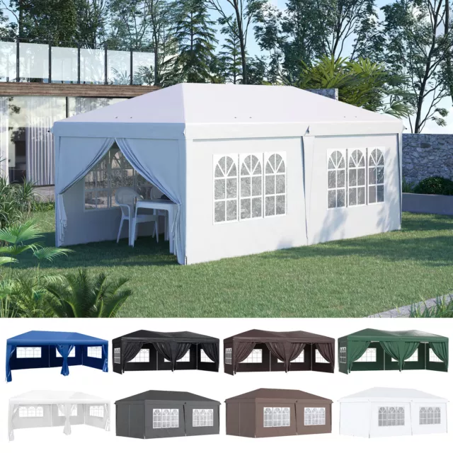 3 x 6m Garden Heavy Duty Gazebo Marquee Party Tent Canopy