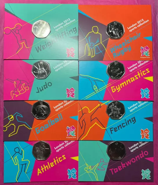 2012 London Olympics 50p Various designs Available - Carded