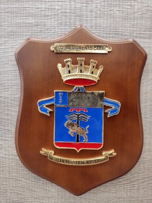 CREST DISTINTIVO BATTAGLIONE CORAZZATO CARRI ARMATI CARRISTI ESERCITO ITALIANO 