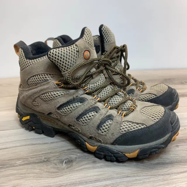 MERRELL MOAB VENTILATOR Mid Mens Size 8 Brown Outdoor Hiking Boots ...