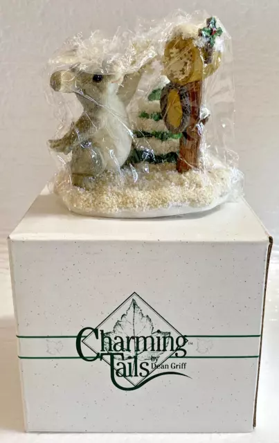 Charming Tails ~ SENDING A LITTLE SNOW YOUR WAY Figure 87/601 ~Fitz & Floyd BNIB