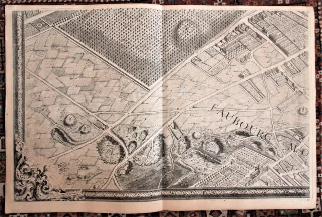 Planche n°17 originale du plan de Paris par Turgot 1734-1739