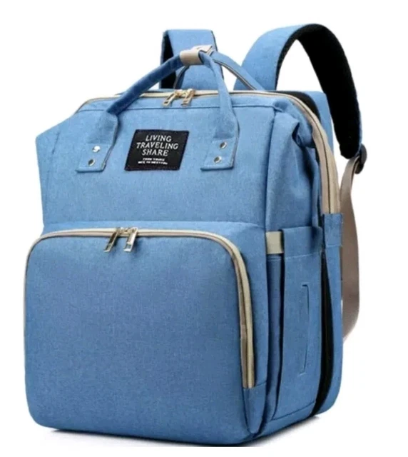 Living Traveling Diaper Bag Backpack, Baby Portable Crib, Bassinet Changing Mat
