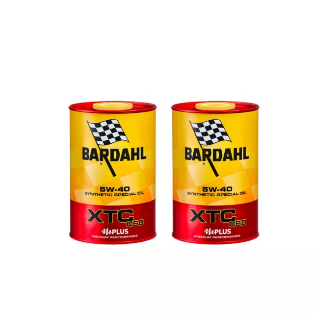 2 Litri Olio Motore Auto Bardahl Bardhal 5W40 XTC C60 acea a3b4 api sn Fullerene