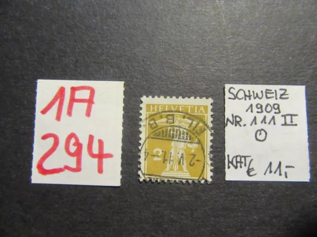 1A294💚 SCHWEIZ Anno 1909 Michel Nr. 111 II 💚LUZERN💚NEU statt € 3,00 nun 1,99