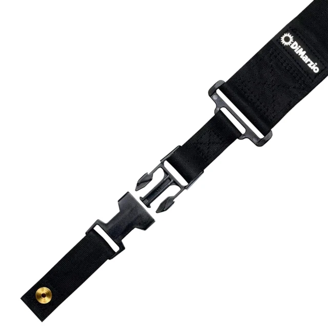 DiMarzio DD2300BK Elastic ClipLock® Guitar Strap, Black Elastic