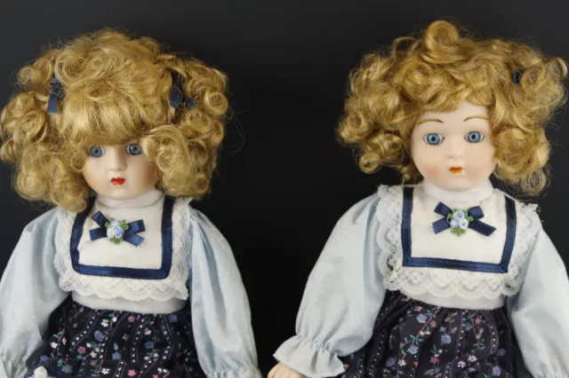 bambola di porcellana gemelli Vintage Twin Porcelain Doll Set 40cm