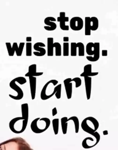 Wall Sticker Stop Wishing Start Doing Removable Vinyl Decal Decoration Transfer