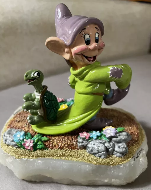 Ron Lee Dopey “Hitchin’ A Ride” Sculpture Signed & Dated 2003 #113 of 1500. RARE