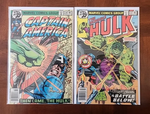 Captain America 230 & Hulk 232 - Classic Team-Up Vf  Huge Bronze/Copper Auction!