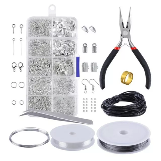 Wire Jewelry Making Starter Kit Sterling Silver and Repair Tools Craft Supply-xd