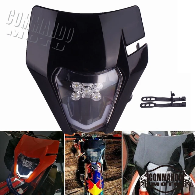 Supermoto LED Headlight For KTM EXC XCF XCW SXF 125 250 300 350 450 Yamaha WR YZ