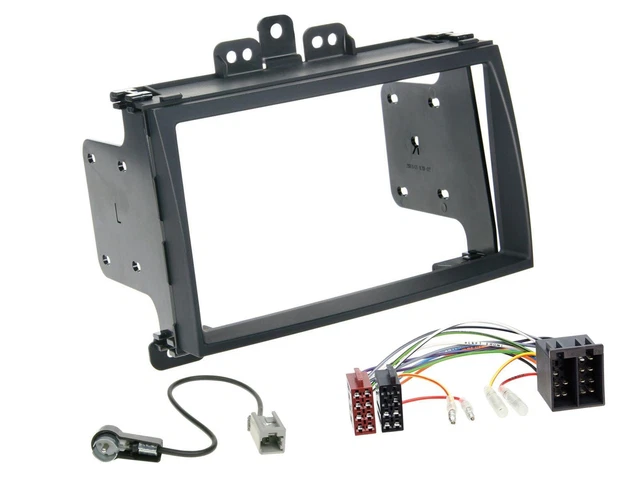 Kit installazione doppio DIN autoradio per Hyundai i20 09-12 nero