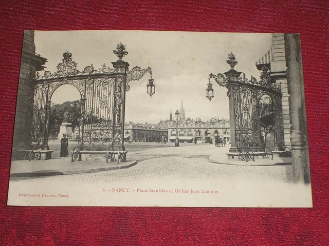 NANCY 54 Meurthe and Moselle animated CPA / Jean LAMOUR grids / Place Stanislas