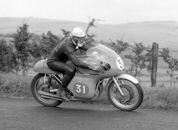 John Surtees MV Agusta during practice for the Ulster Grand Prix 1958 Old Photo