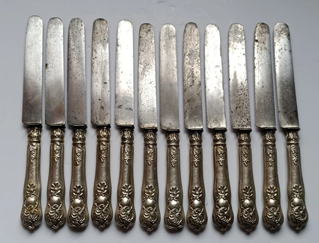 Coffret Ancien 12 Couteaux – Coutellerie BARET Bourgoin – Art Pop Français Vintage