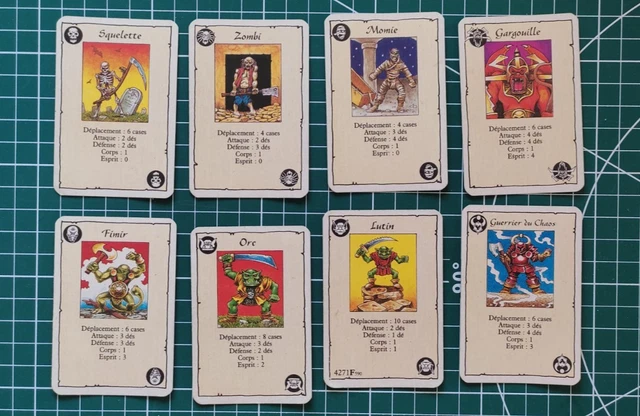 HeroQuest – Lot De Mobilier : Chevalet De Torture, Bibliothèque, Table, Feu, MB Games