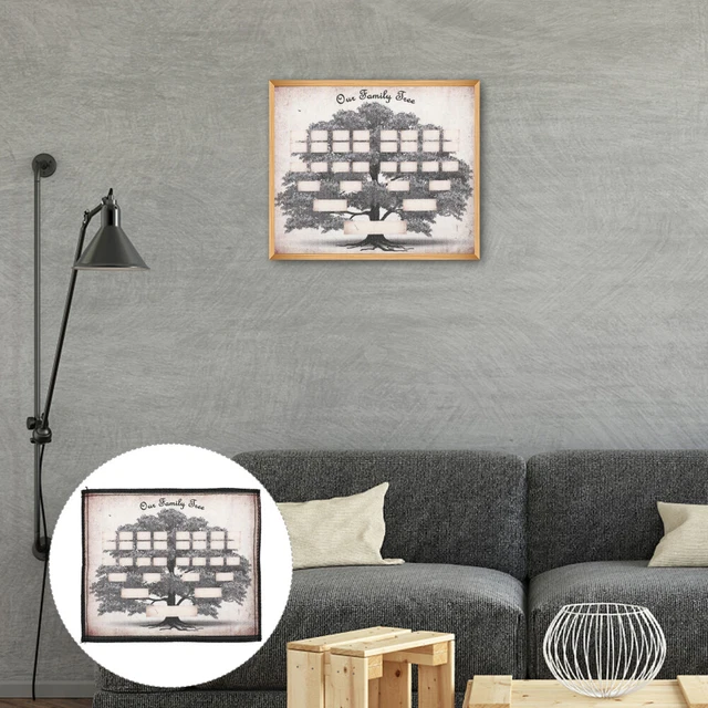 CANVAS BLANK FILLABLE Ancestry Chart Family Tree Poster History Display ...