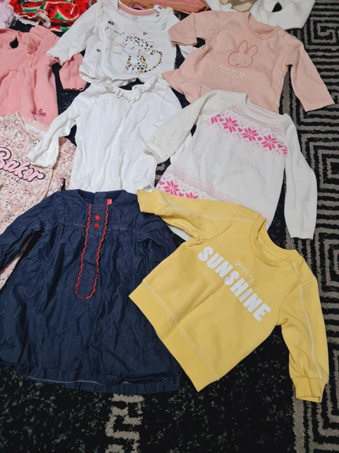 #A89💜 Huge Bundle Of Baby Girl Clothes 0-3-6months NEXT GEORGE TED.B ELLE FRED& 8