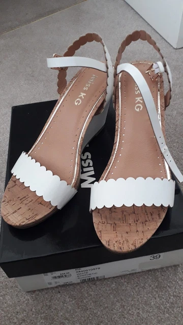 Kurt geiger white wedge sandals hotsell