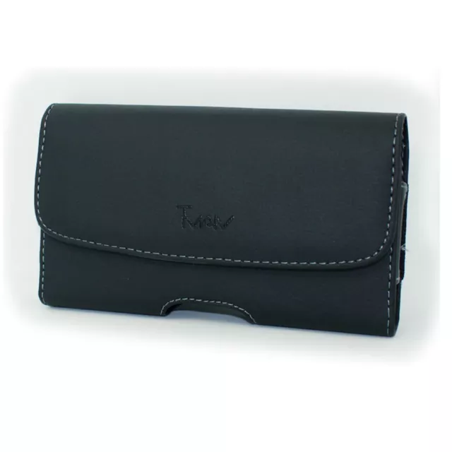 Horizontal Leather Case Belt Loops & Clip Pouch Holster 4.21 x 1.96 x 0.59 inch