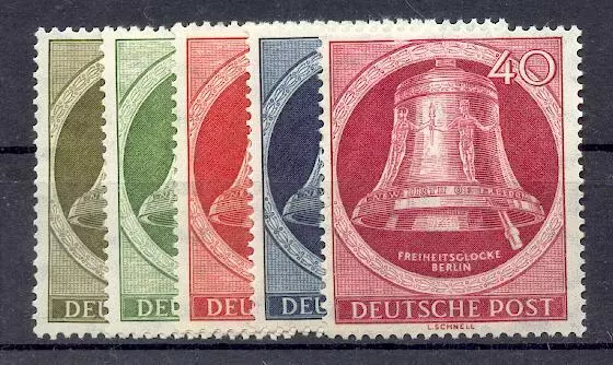 Berlin 1951 82-86 ** Postfrisch Glocke Rechts Tadellos Satz 120€(48645