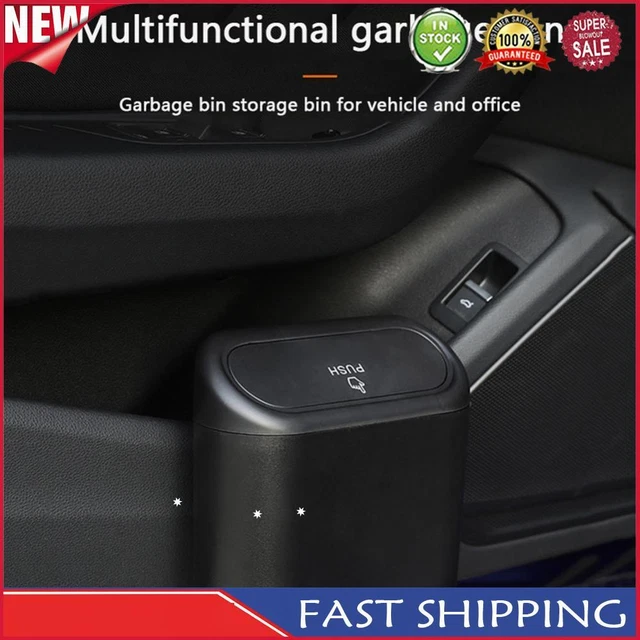 Car Trash Can Hanging Vehicle Garbage Dust Case Pressing Type Waste Organizer