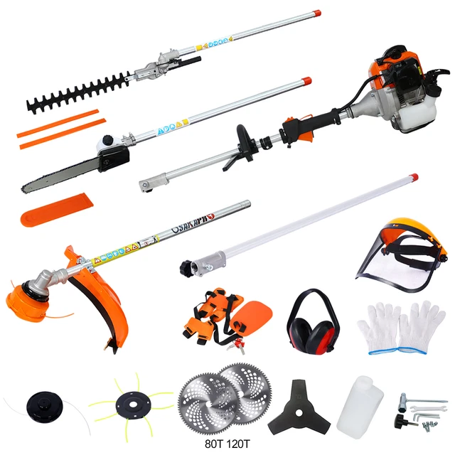 12 IN 1 MultiFunctional Trimming Tool 52CC 2Cycle W/Gas Pole Saw