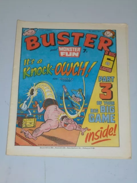 Buster And Monster Fun 9Th July 1977 British Weekly Comic Ipc