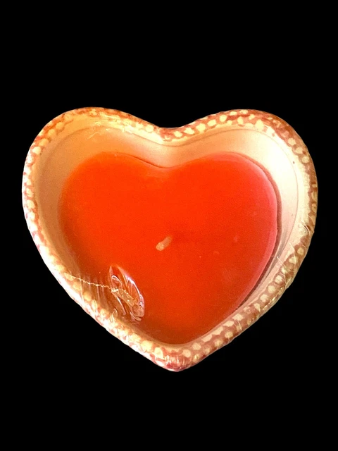 Nuevo Y Sellado 1996 Ermitage Cerámica Esponja En Forma De Corazón Soporte Para Velas