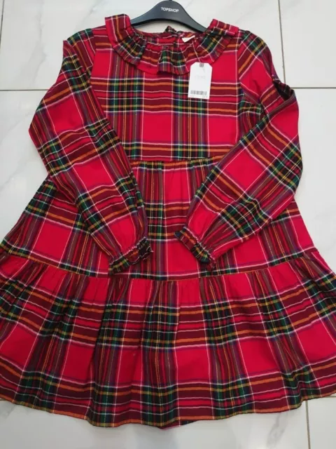 NEW girls dress red tartan NEXT SIZE 12 YEARS CHRISTMAS PARTY DRESS