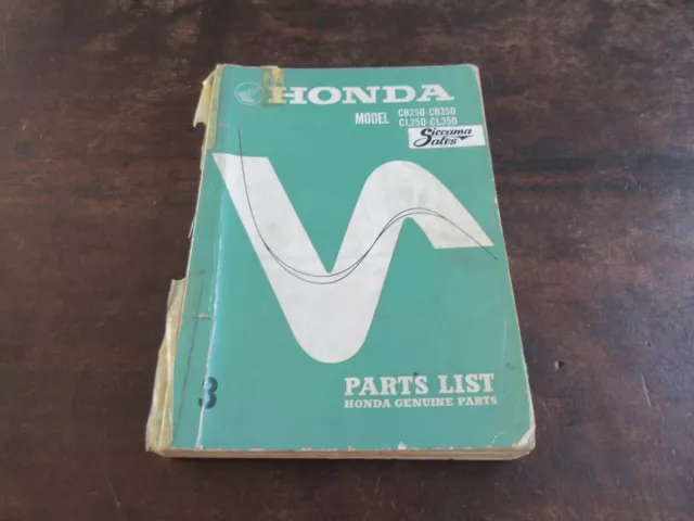 Honda CB250 CB350 CL250 CL350 1969 Parts list catalog Ersatzteilliste