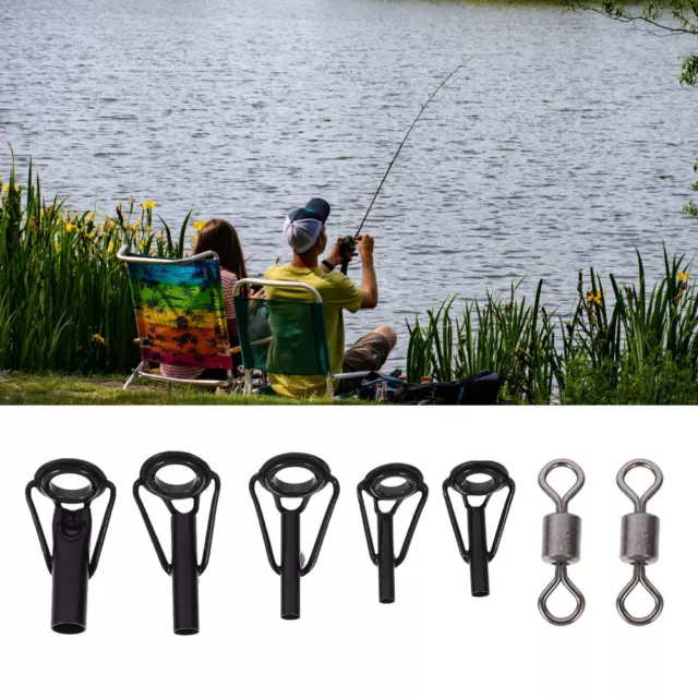 1 Set of Convenient Fishing Rod Tips Portable Fishing Pole Tips Stainless Steel