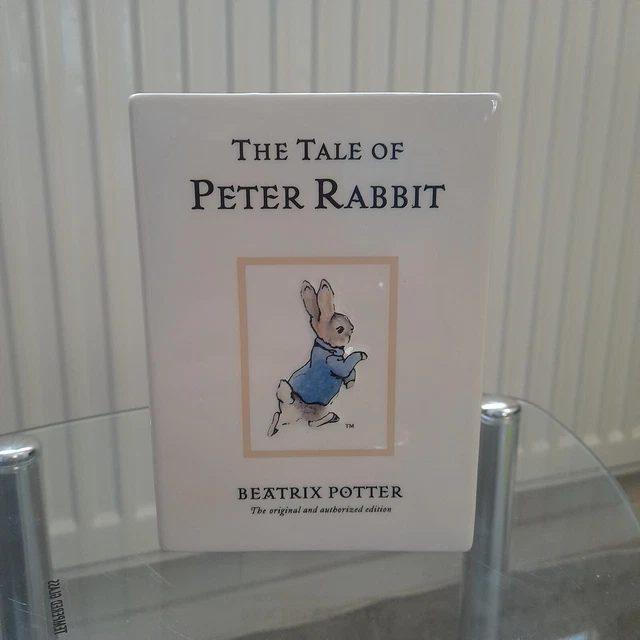 BEATRIX POTTER TALE Of Peter Rabbit Book Shaped Ceramic Money Box ...
