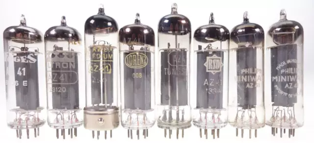 8x AZ41 Siemens Philips Valvo Lorenz Radio Röhre tube Valvola tested