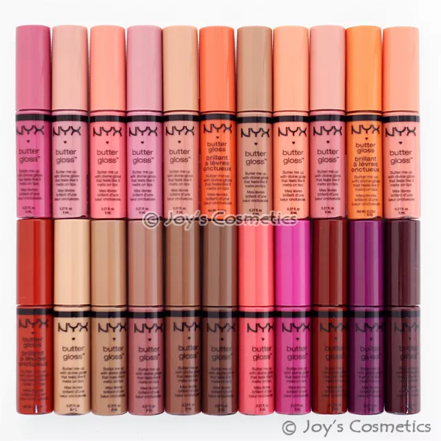 6 NYX BUTTER Lip Gloss - BLG Pick Your 6 Color *Joy's cosmetics