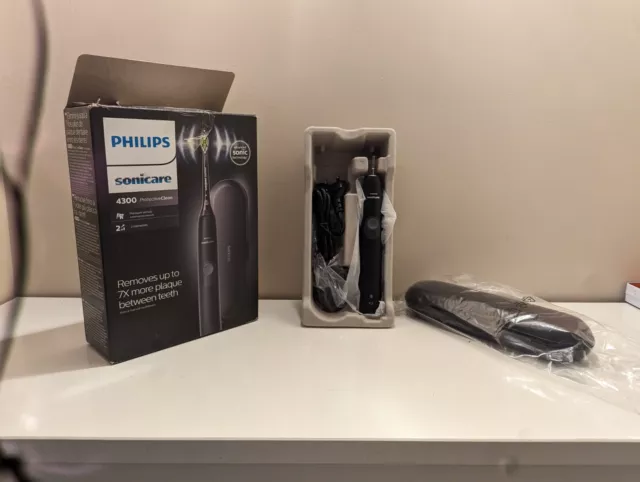 Philips Sonicare ProtectiveClean 4300 Sonic Electric Toothbrush - Black/Gray...