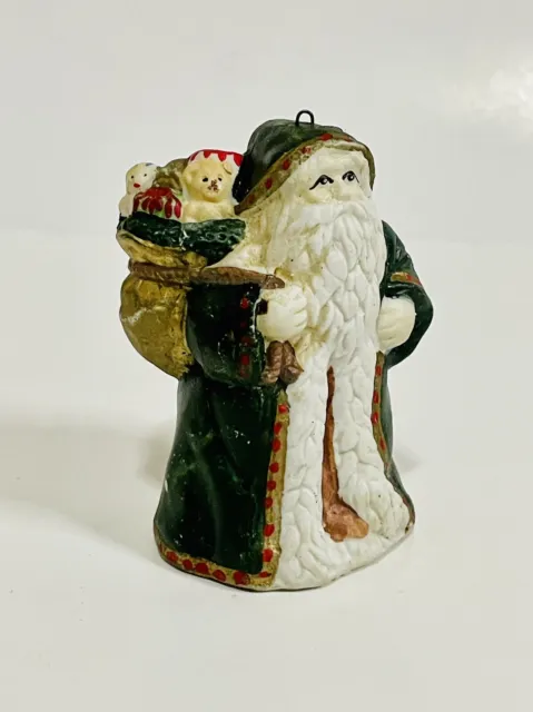 Vintage Santa Claus Carrying Bag Of Toys Christmas Tree Ornament Holiday