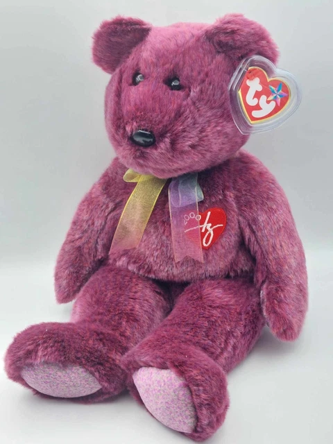 Ty Beanie Buddy 2000 Signature Bear New With Tags And Plastic Protector