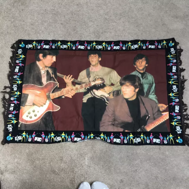 The Beatles Wall Hanging Tapestry Rug VGc