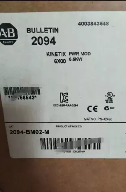 New Factory Sealed AB 2094-BM02-M Kinetix 6500 15A Servo Axis Power Module US