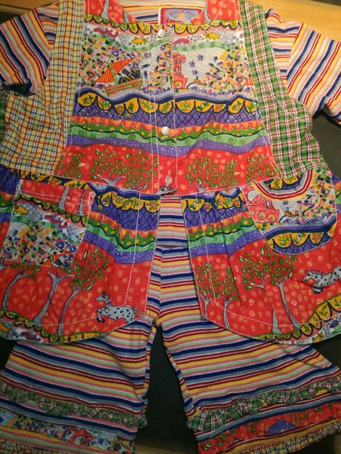 HUNZA KIDS OILILY STYLE DESIGNER OUTFIT; WAISTCOAT, TROUSERS, TSHIRT 4-6 years