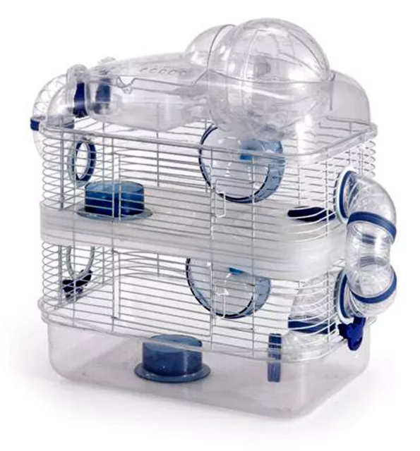 Acrylic Clear 3-Level Hamster Rodent Gerbil Mice Habitat With Top Exercise Ball