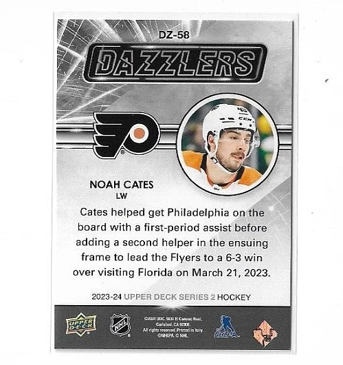 2023-24 Upper Deck Hockey Series 1 Dazzlers 12 Card Lot Combine Ship