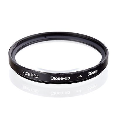 55mm +4 High Definition Close Up Macro Lens Sony Canon Nikon DSLR + FREE Pouch
