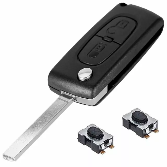 Carcasa De Repuesto Para Mando A Distancia De Citroën Berlingo, Saxo, Xsara Y Peugeot Partner – 2 Botones, Sin Electrónica, Compatible También Con Fiat Y Más