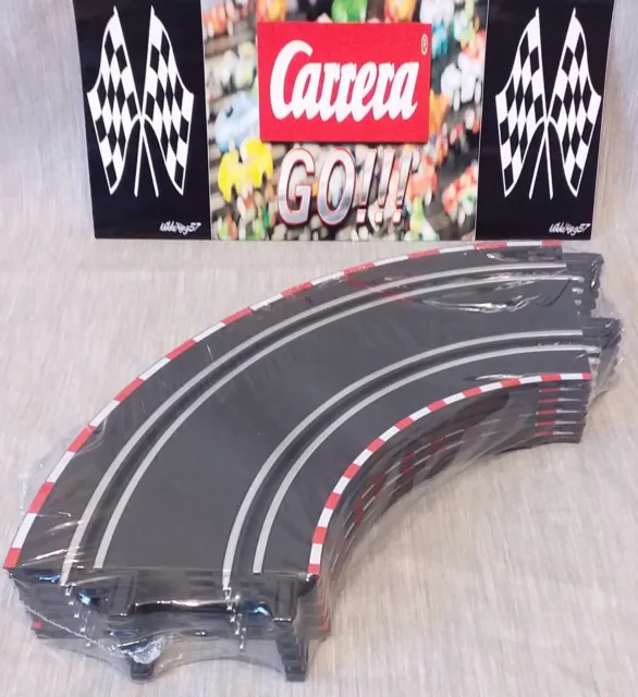 Carrera GO!!! Track Bundle 90 Degree Curve x6 Red & White Edge 1:43  Job Lot NEW