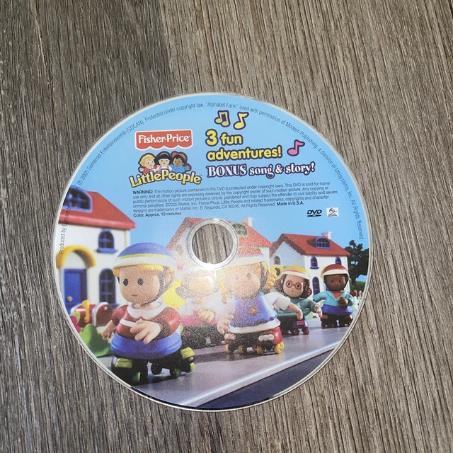 Fisher-Price Little People 2005 DVD 3 Fun Adventures Bonus Song And Story