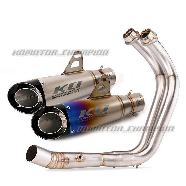 FOR YAMAHA MT07 FZ07 YZF R7 Full Exhaust System Header Mid Pipe